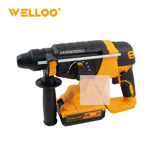 WELLOO Hot Sale 20V Brushless Motor Cordless Rotary Li-Ion Hammer Drill with SDS Plus and LED Light for Jobsite model CRH16726S CORDLESS TOOLS product detail photo 8