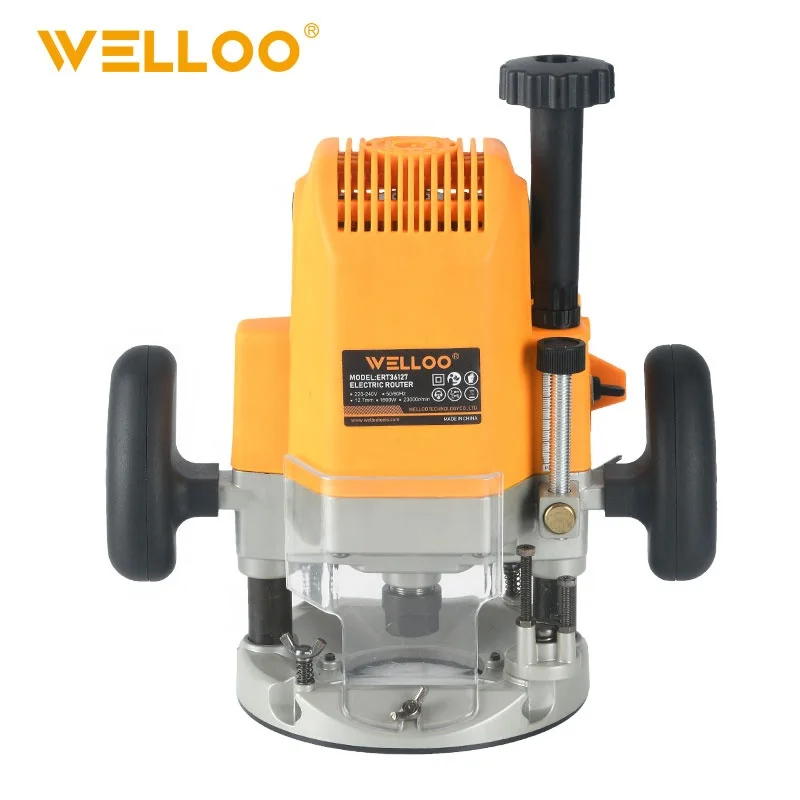WELLOO 1600W Electric Router Machine Professional Hand Power Tools Small Woodworking Milling Electric Wood Router model ERT36127 related product photo