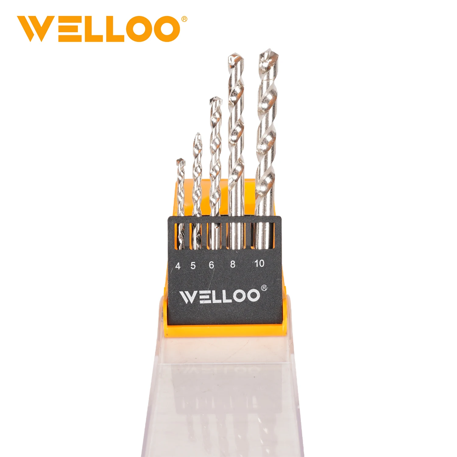 WELLOO Trade Assurance 5pcs Multi-functional 4/5/6/8/10mm Carbon Steel Twist Drill Bits for Wood Metal Drilling model WDB04505 ACCESSORIES product detail photo 10