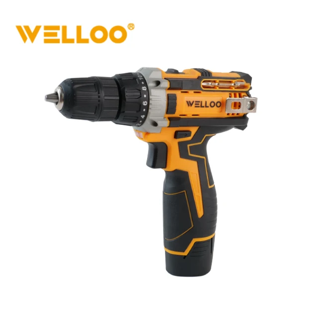 WELLOO Portable Rechargeable Impact Drill Set Keyless Chuck Multifunction Lithium Cordless Drill Customizable Battery model CLD50212 CORDLESS TOOLS related product photo