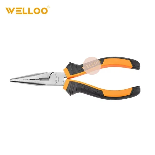 WELLOO Nickel Finishing 160mm Longnose Pliers Professional Hardware Accessories 45#carbon Steel Cutting Pliers model HNP18160 HAND TOOLS product detail photo 8