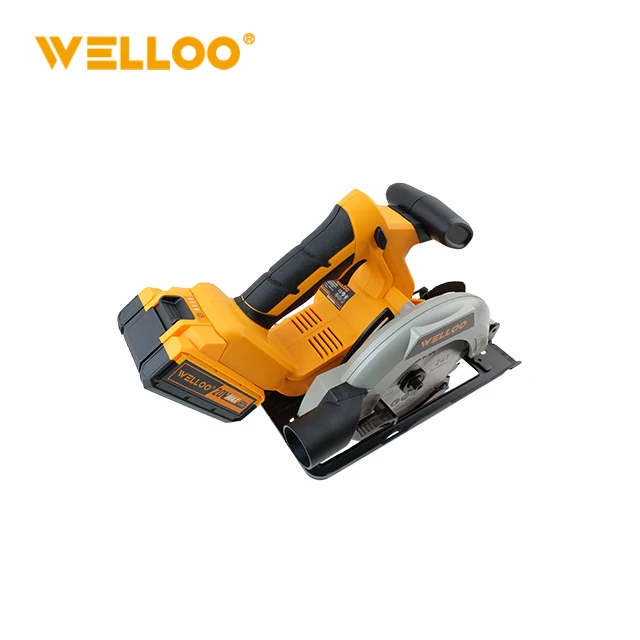 WELLOO 20V Li-Ion Circular Saw Cordless 165mm Blade Adjustable Cutting Depth Electric Circular Saw for DIY Construction model CLS25138S CORDLESS TOOLS product detail