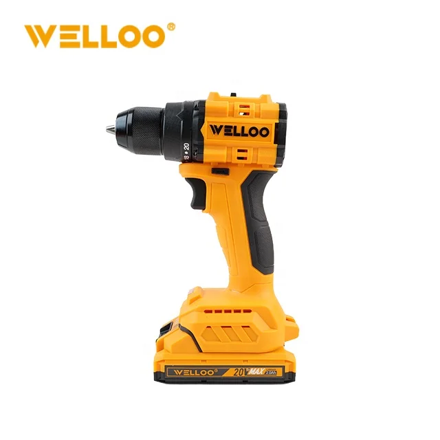 WELLOO Powerful 20V Cordless Electric Drill Multi-Purpose Wireless Brushless Drill with 10mm Metal Drilling Capacity model CLD51220 NEW HOT PRODUCTS catalog product image