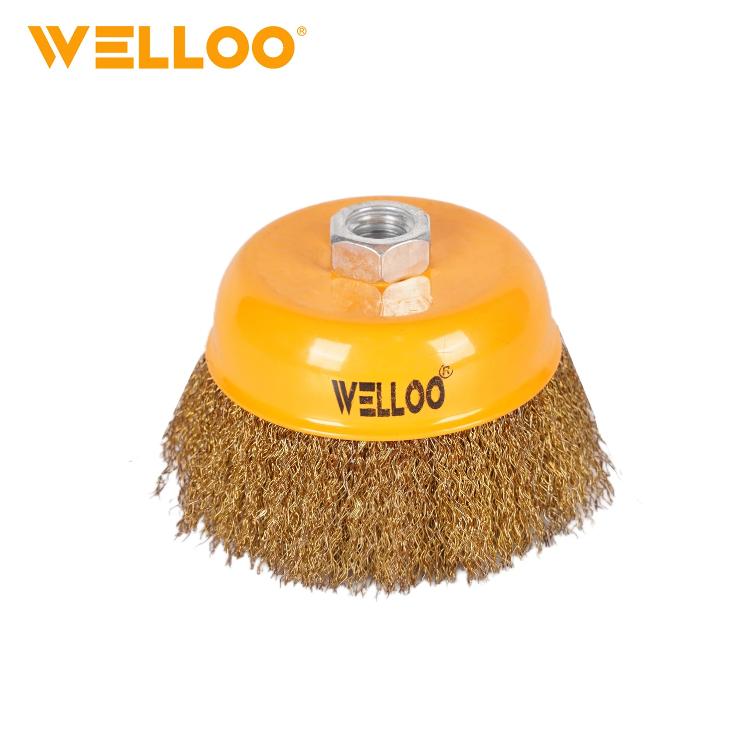 WELLOO Wholesale Price 100MM Grinding and Polishing Brush Steel Wire Wheel Belt Handle 4 Inch Steel Wire Brush model WCC12100 ACCESSORIES product detail photo 10
