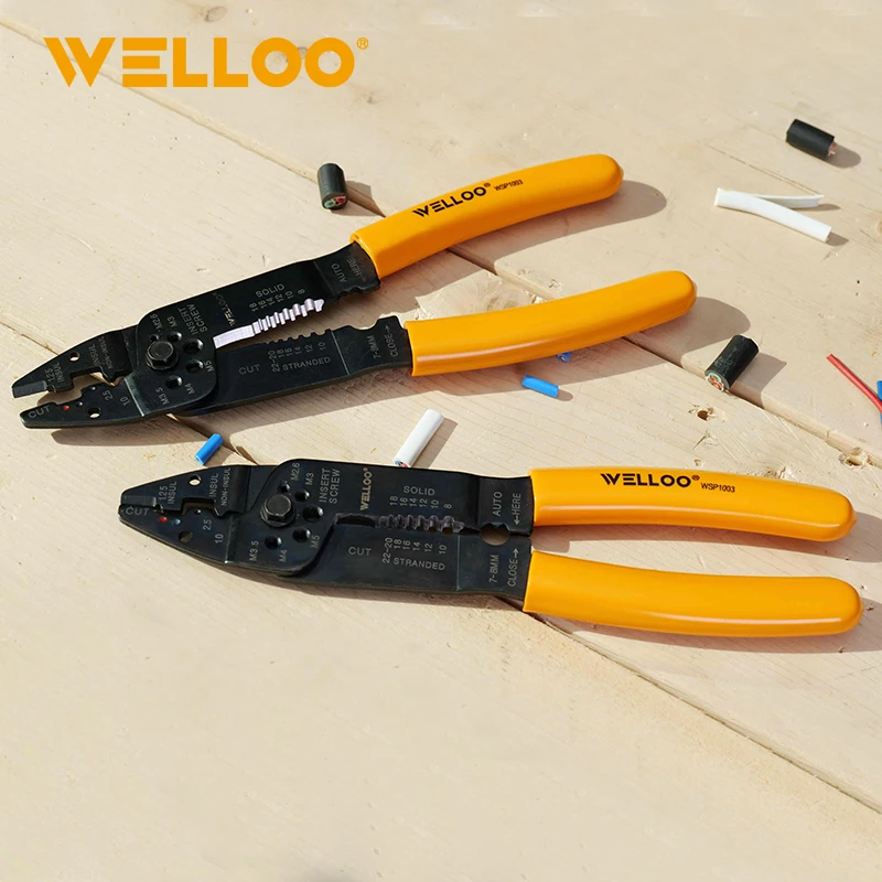 WELLOO 9 Inch Professional Ergonomic Handle Wire Stripper New Model Cable Cutter Iron Wire Pliers model WSP1003 HAND TOOLS catalog product image