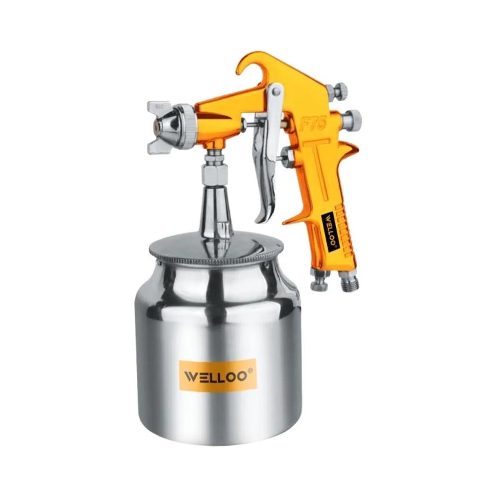 WELLOO Quality Assurance Fluid Nozzle 1.5mm Suction Spray Gun 3.5-5 bar Pneumatic Spray Gun model ASGF75S AIR TOOLS related product photo