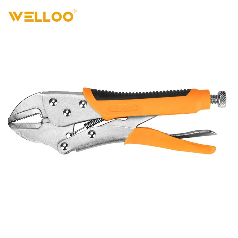 WELLOO New Type Curved Jaw Locking Pliers Portable and Durable Carbon Steel Clamp model HLP26102 HAND TOOLS product photo 1