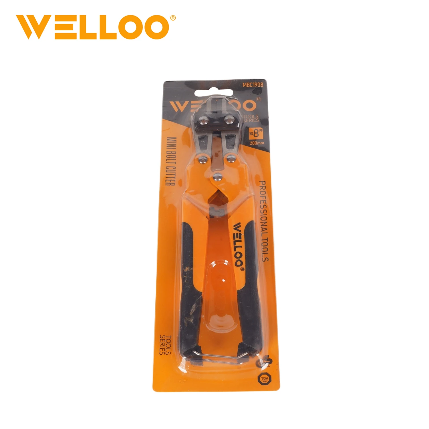 WELLOO Industrial Heavy Duty CR-V Bolt Cutter 8inch Soft Rubber Grip Bolt Cutter with TPR Handle model MBC1908 HAND TOOLS product detail photo 6