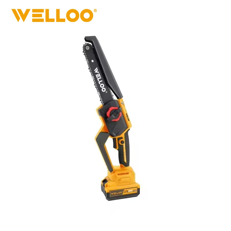 WELLOO Powerful Rechargeable 8inch Chain-saw 20V Lithium Electric Portable Mini Chainsaw for Wood Cutting model CCS64200S CORDLESS TOOLS related product photo