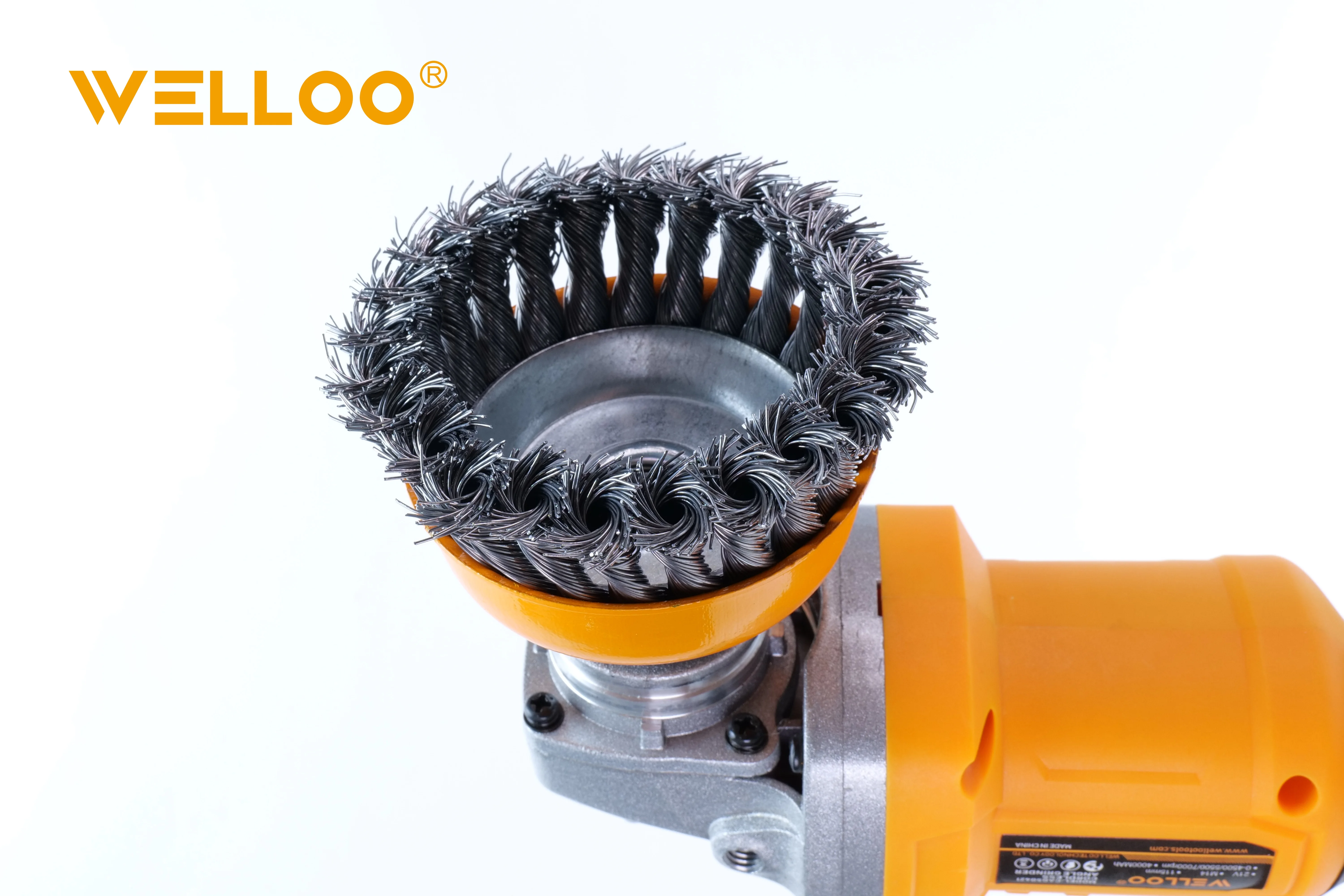 WELLOO Industrial Wire Wheel 75MM Stainless Steel Bristles Heavy Duty Cleaning for Metal and Wood Surfaces model WCT22075 ACCESSORIES product detail photo 8