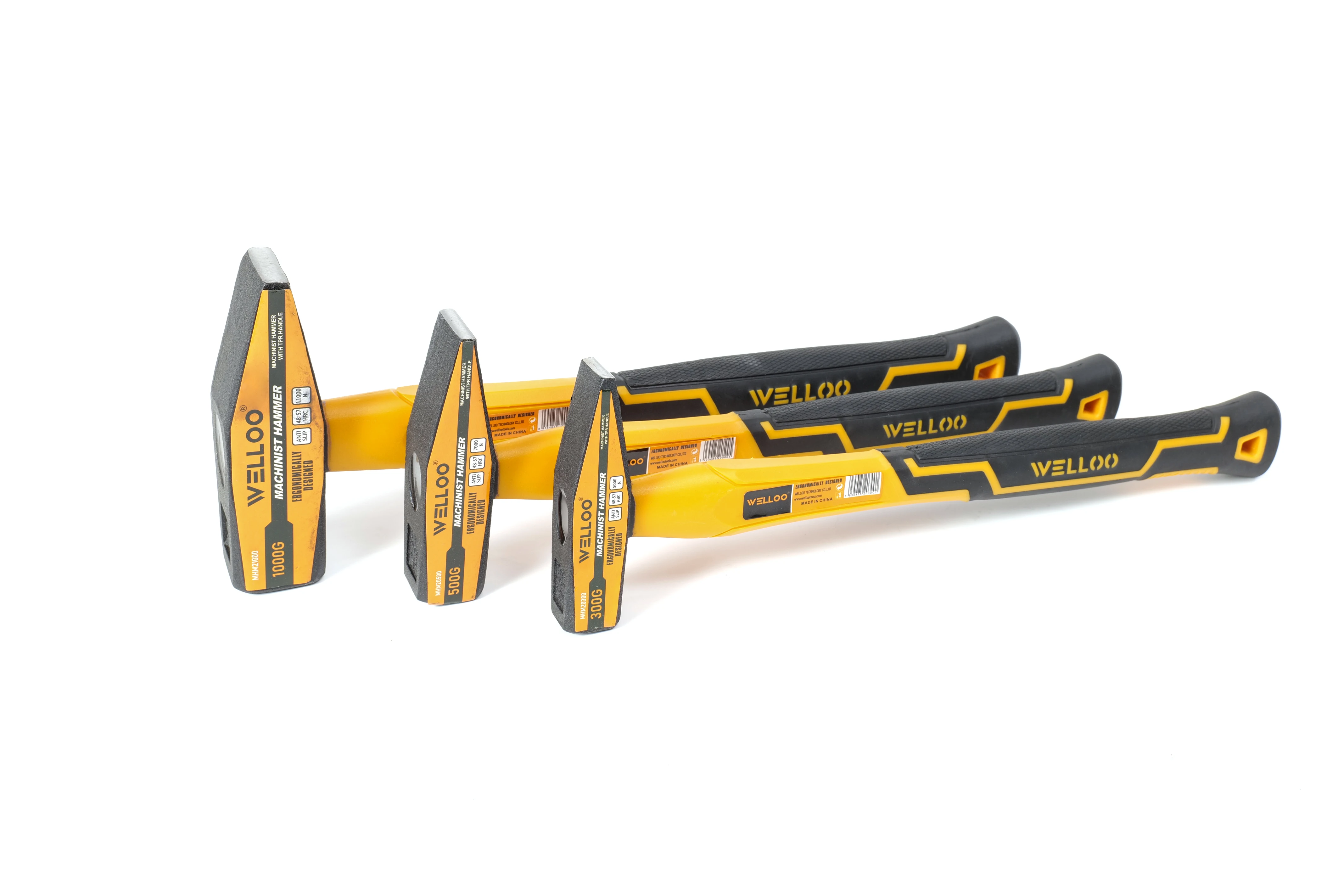 WELLOO Hand Portable Machinist Hammer 300g Fiberglass Handle Engineering Hammer model MHM20300/MHM20500/MHM21000 HAND TOOLS product detail photo 6