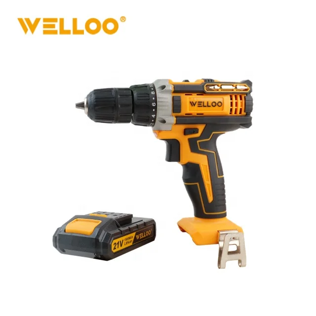 WELLOO High Performance 21V Cordless Electric Drill Set Portable Lithium Power Drill with Dual Battery Pack for Home & Workshop model CLD50221 NEW HOT PRODUCTS catalog