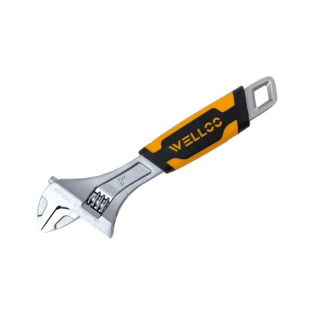 WELLOO 8 Inch Adjustable Carbon Steel Wrenches Two Color Handle Small Portable Hardware Tools model ADW16200 HAND TOOLS related product photo