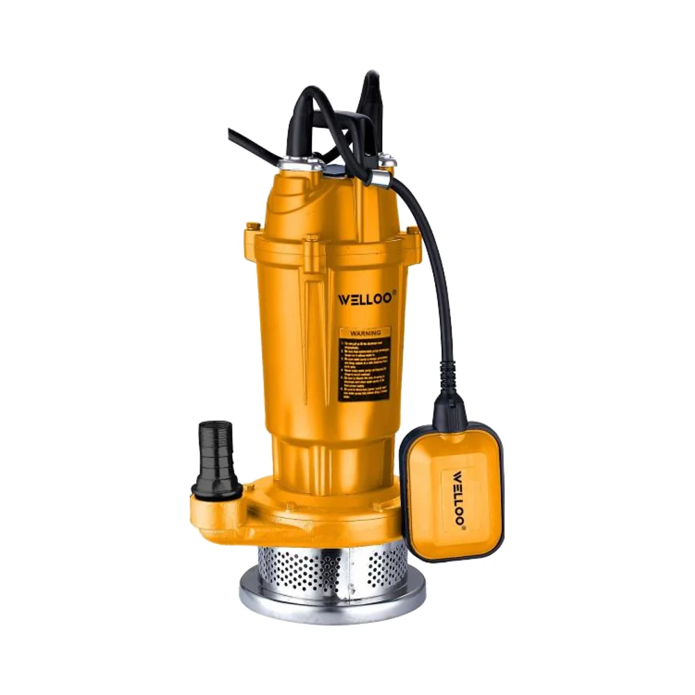 WELLOO Heavy Duty 550W Submersible Pump 25M Head 7m³/min Flow Water Pump for Irrigation and Construction model QDX1.5-25-0.55F /QDX15-7-0.55F /QDX10-10-0.55F GARDEN