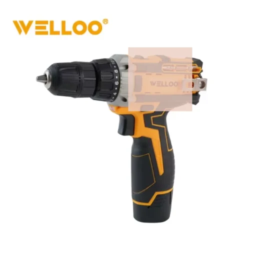 WELLOO Portable Rechargeable Impact Drill Set Keyless Chuck Multifunction Lithium Cordless Drill Customizable Battery model CLD50212 CORDLESS TOOLS product detail photo