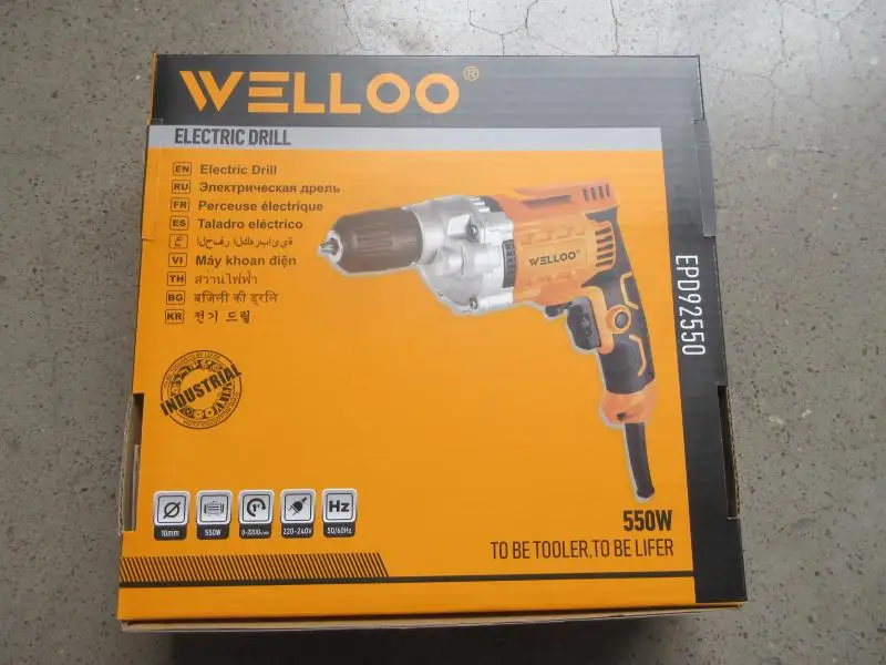 WELLOO 2000rpm Two-stage Deceleration Variable Speed Impact Drill 550W Electric Powered Drill model EPD92550 POWER TOOLS product detail photo 10