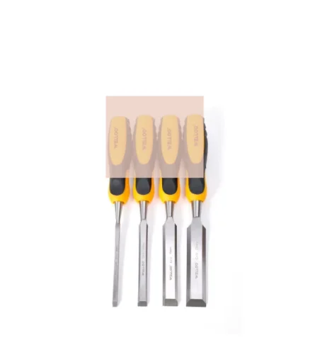WELLOO New Arrival 4PCS Wood Chisel Set 6/12/19/25mm Sharp Edge Comfortable TPR Handle for Wood Carving model WCS5404 HAND TOOLS product detail photo 8