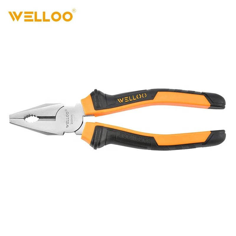 WELLOO Industrial 8 Inch Combination Pliers Hand Tool Combination Cutting Plier for Variety of Industries Workers Use model HCP18200 HAND TOOLS product photo 1