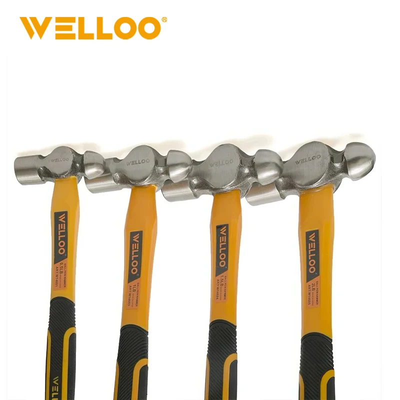 WELLOO Household Appliances Repair Clamp Ball Hammer 12OZ/24OZ/32OZ Ball Pein Hammer with Fiberglass Handle model BHM2412/BHM2424/BHM2432 HAND TOOLS product detail