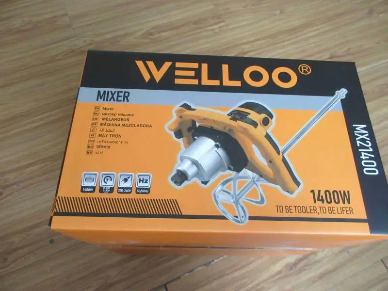 WELLOO High Power 1400W Handheld Concrete Mixer Adjustable Speed Mud Cement Paint Mixing Tool model MX21400 POWER TOOLS product detail photo 10