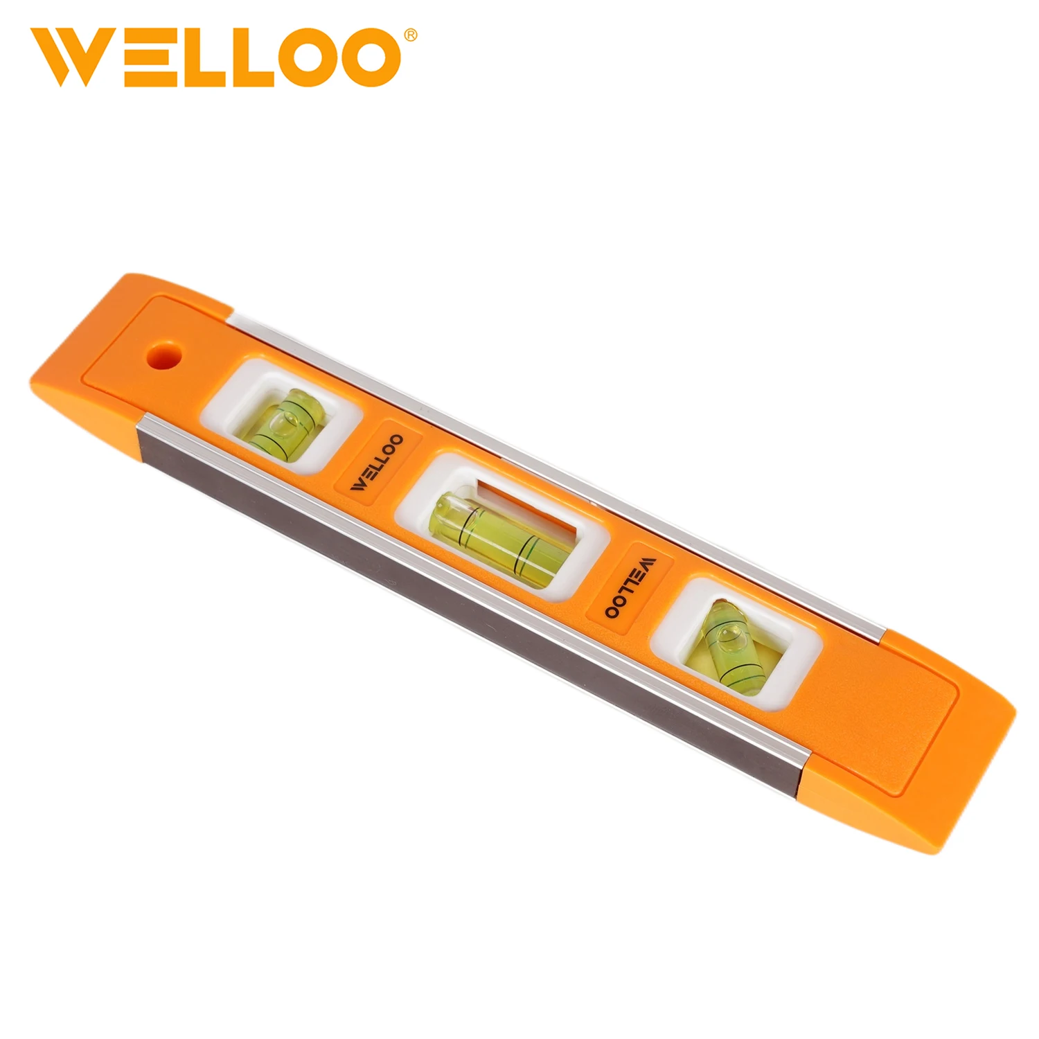 WELLOO High Dimensional Accuracy 225*40mm torpedo Level 180 Degrees High Precision Aluminum Level model MPL22540 HAND TOOLS catalog product image