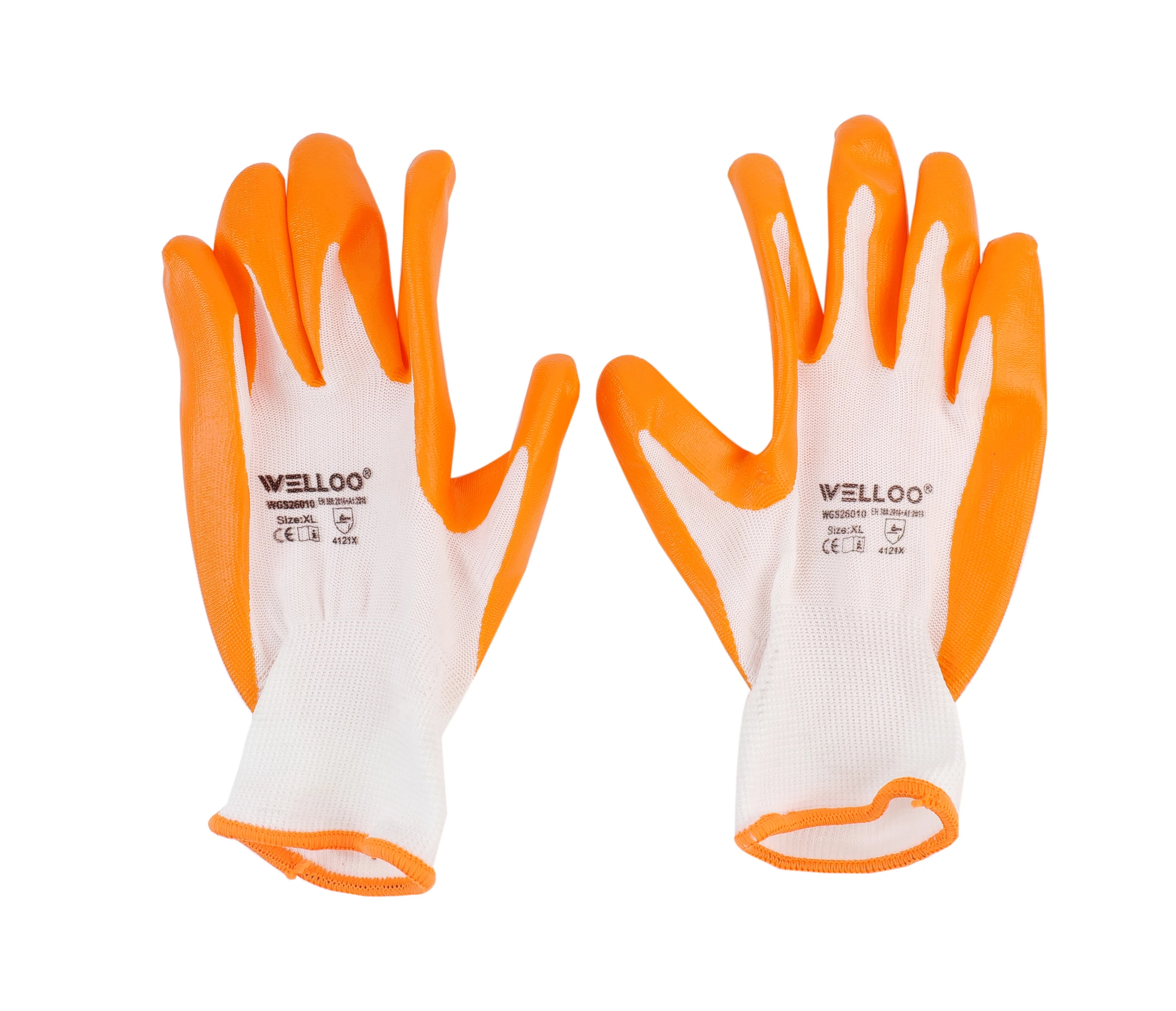 WELLOO Custom Construction Safety Tools Mechanic Work Gloves Hand Latex Nitrile Coated Gloves model WGS25010 SAFETY PRODUCTS catalog product image