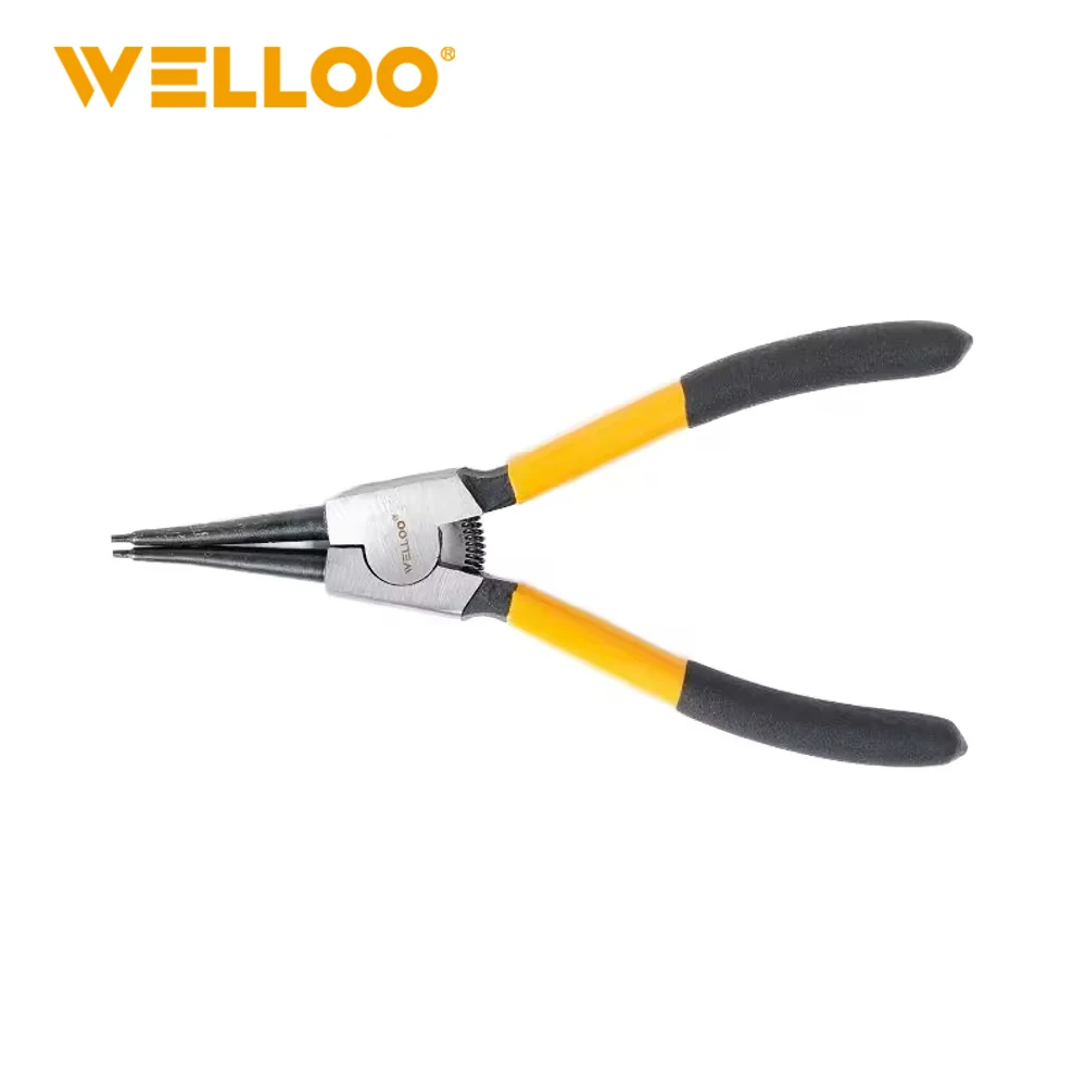 WELLOO High Quality Carbon Steel 7'' Circlip Pliers with Soft Grip Plastic Handle for Internal/External Snap Ring Circlip model CCP22701 HAND TOOLS catalog product image