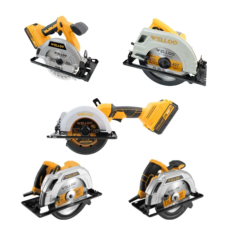 WELLOO Power Tools Wood Handheld Cordless 7inch/9inch Electric Circular Saw Power Tools Combo Set for Wood Cutting model CLS25138 NEW HOT PRODUCTS catalog product image