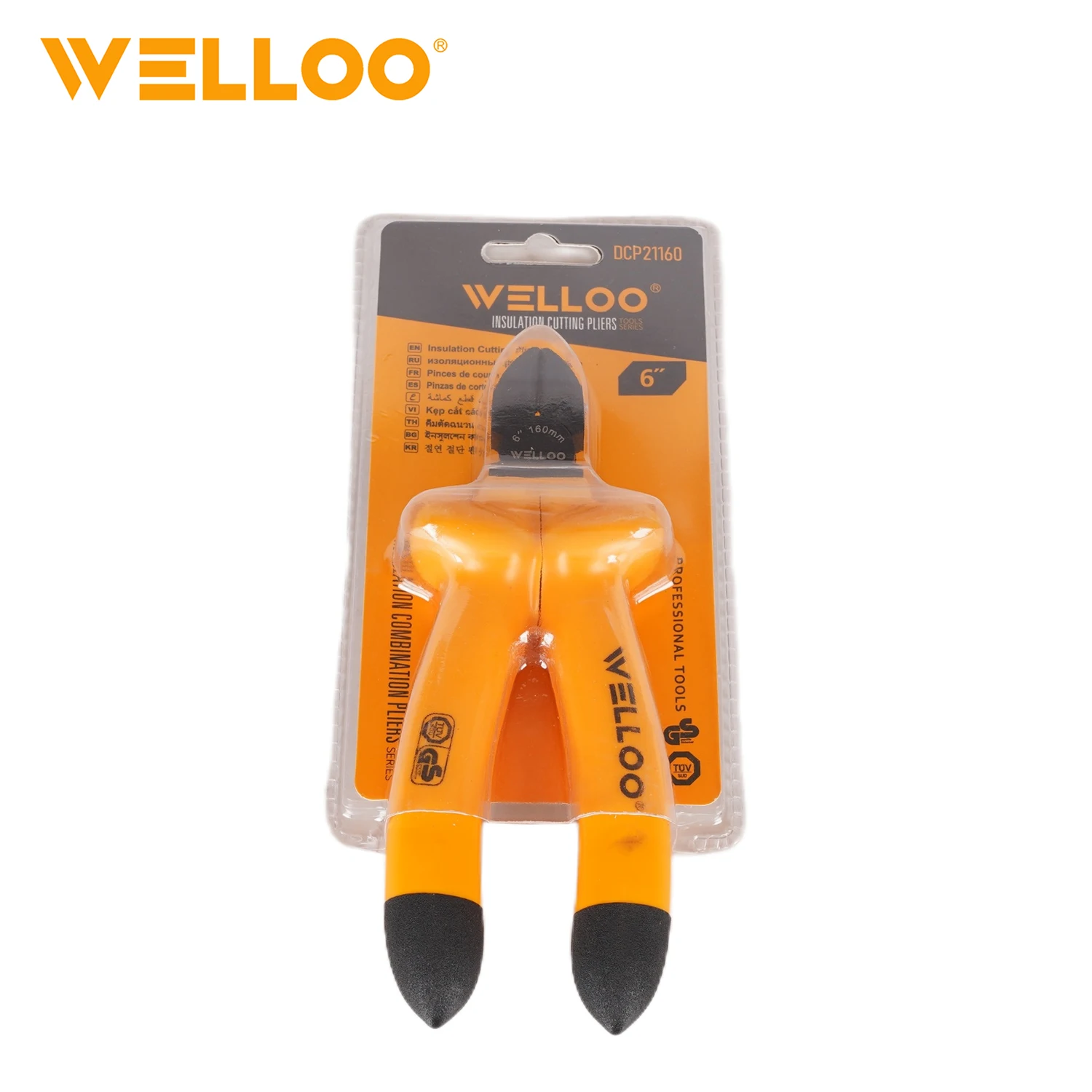 WELLOO 55# Carbon Steel Insulation Diagonal Cutting Pliers 6 Inch Multifunctional Hand Universal Pliers model DCP21160 HAND TOOLS product detail photo 11
