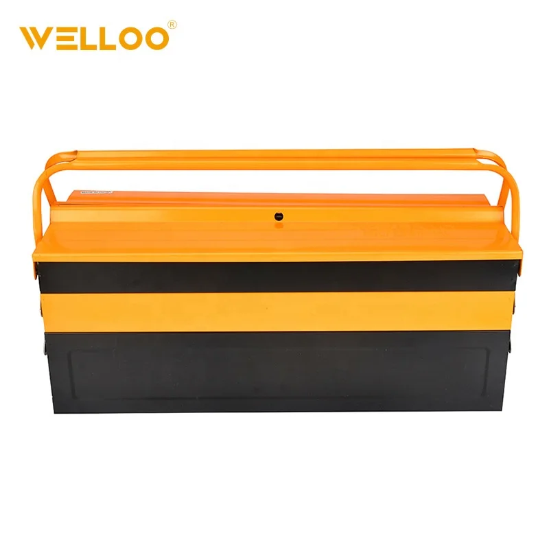 WELLOO foldable Professional Carbon Steel 5 Draw storage Metal Hand Tool Box model TTB7117/TTB7121 HAND TOOLS product photo 1
