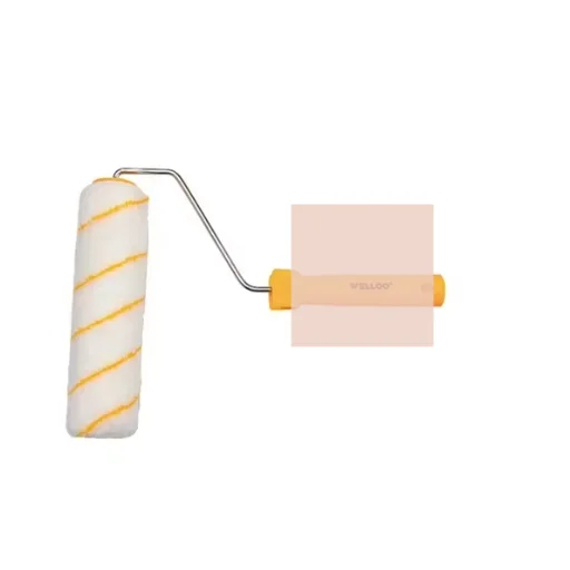 WELLOO 9'' Paint Roller Parts Industrial Grade Microfiber Spiral Yellow Stripe Paint Roller Brush for Ceiling Concrete Wall model CBS4209 HAND TOOLS product detail