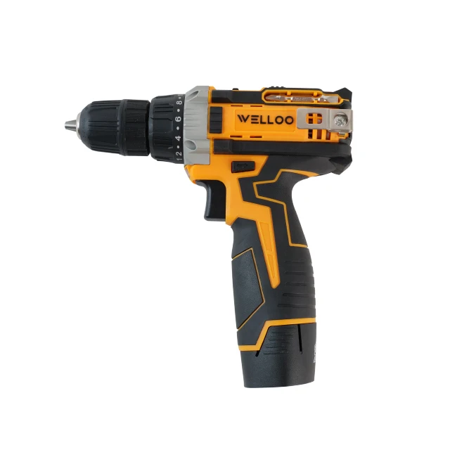 WELLOO Portable Rechargeable Impact Drill Set Keyless Chuck Multifunction Lithium Cordless Drill Customizable Battery model CLD50212 CORDLESS TOOLS product detail photo 7
