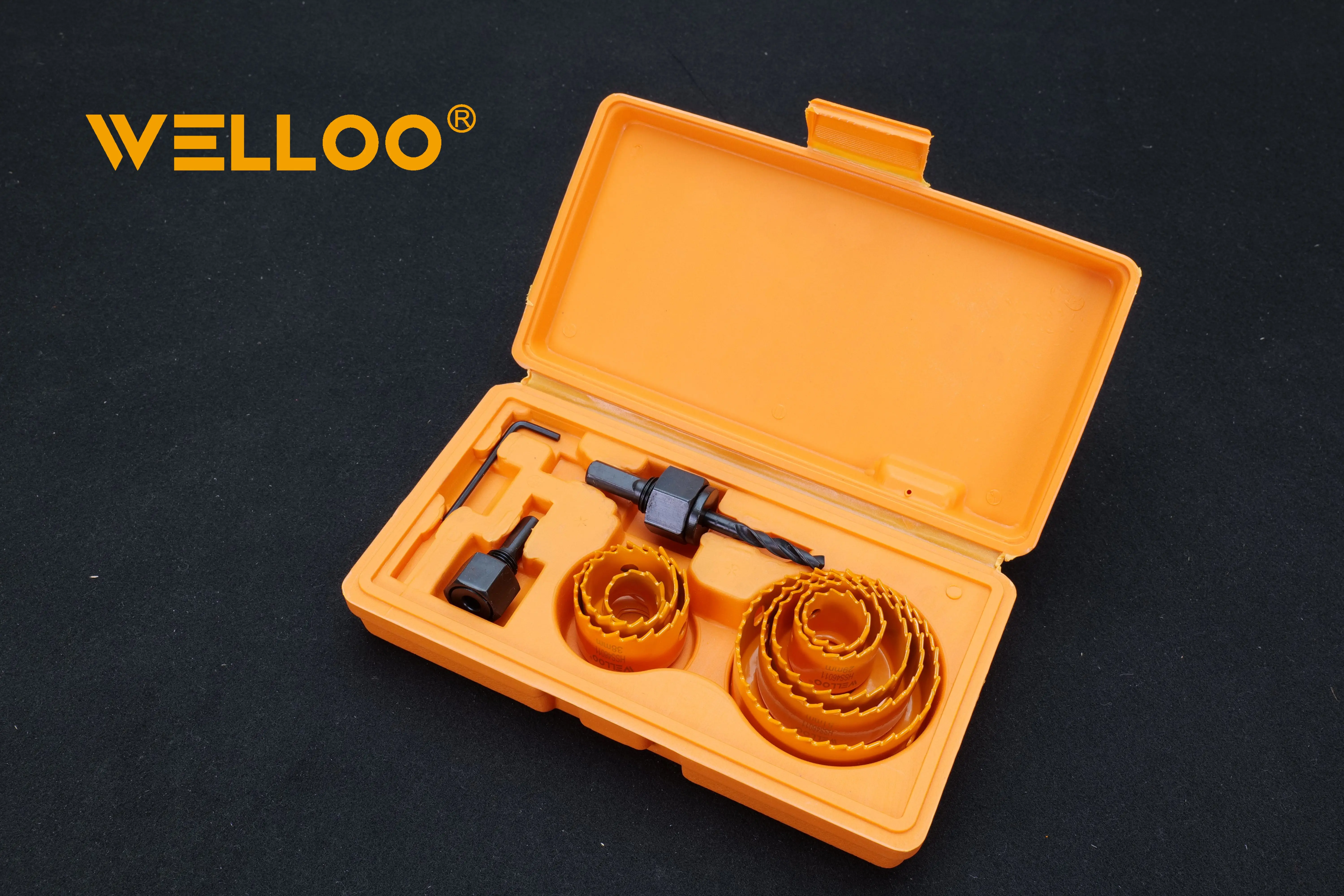 WELLOO Professional Custom Cutter Hole Saw Set Durable 14-210mm Bi-metal Hole Saw for Drilling Wood model HSS46016 HAND TOOLS product detail photo 6