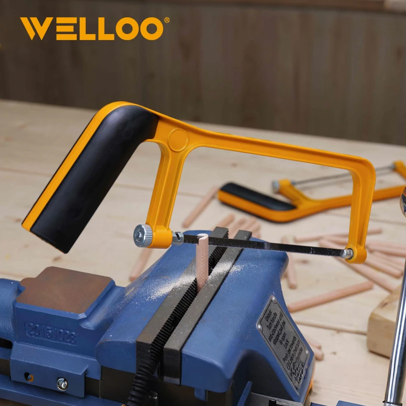 WELLOO High Cutting Efficiency Mini Hacksaw Frame Hand Tool Precision Frame for Fine Cutting Metal model HKF5308 HAND TOOLS product detail photo 11