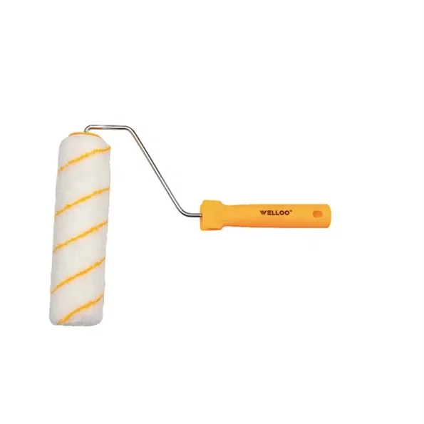WELLOO 9'' Paint Roller Parts Industrial Grade Microfiber Spiral Yellow Stripe Paint Roller Brush for Ceiling Concrete Wall model CBS4209 HAND TOOLS catalog product image