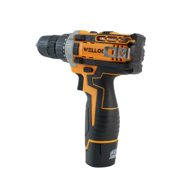 WELLOO Portable Rechargeable Impact Drill Set Keyless Chuck Multifunction Lithium Cordless Drill Customizable Battery model CLD50212 CORDLESS TOOLS product detail photo 6
