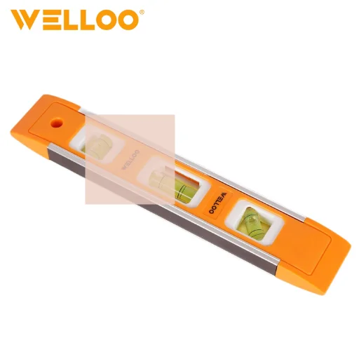 WELLOO High Dimensional Accuracy 225*40mm torpedo Level 180 Degrees High Precision Aluminum Level model MPL22540 HAND TOOLS product detail photo 9