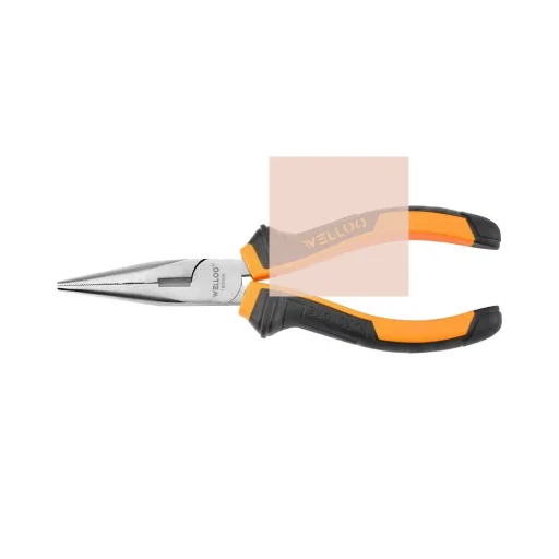 WELLOO Industrial Ferronickel Carbon Steel Long Nose Pliers Customized 6'' 8'' Cutting Pliers with Plastic Handle model HNP18160/HNP18200 HAND TOOLS product detail
